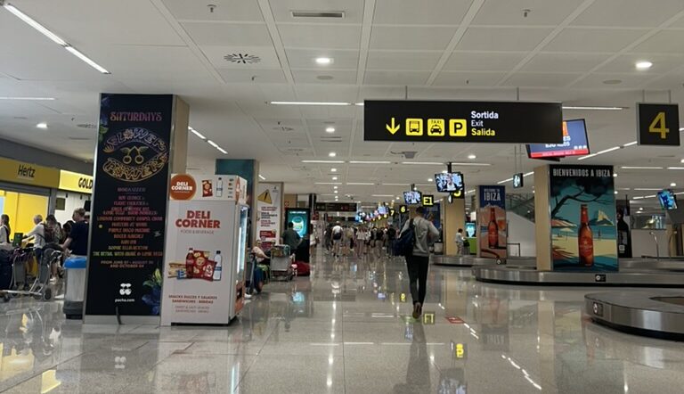 Arrivals area at Ibiza Airport