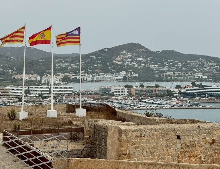 View of Ibiza Harbour from Dalt Vila in Ibiza